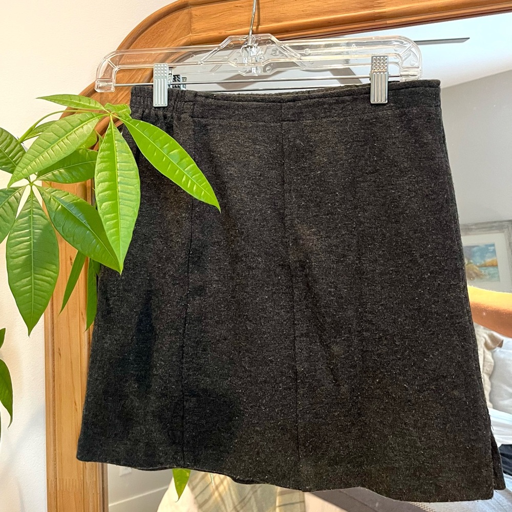 Vintage Gray Mini Skirt with slit